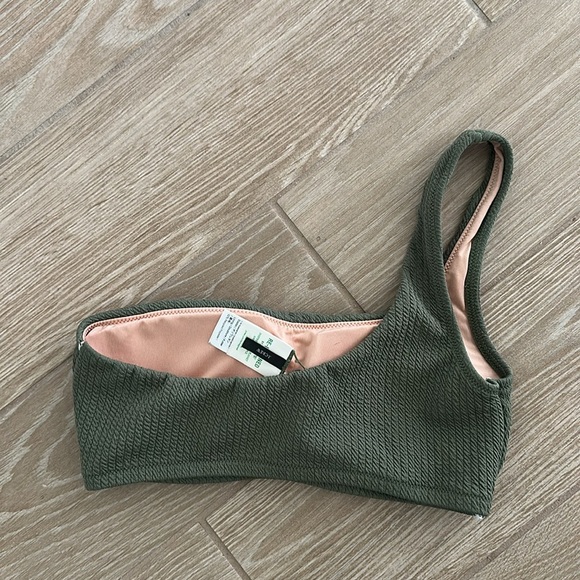 J. Crew Green and Textured Bikini Top - Picture 3 of 6